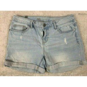 Lauran Conrad Size 6 Womens Shorts Light Wash Stretch Cuff Hem Distressed